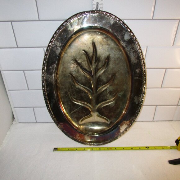 Oval Silver Platter - Picture 1 of 5